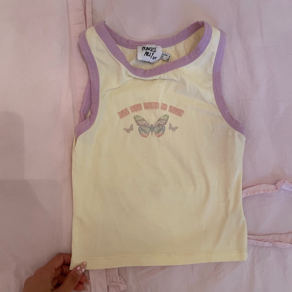 PrincessPolly Butterfly crop top